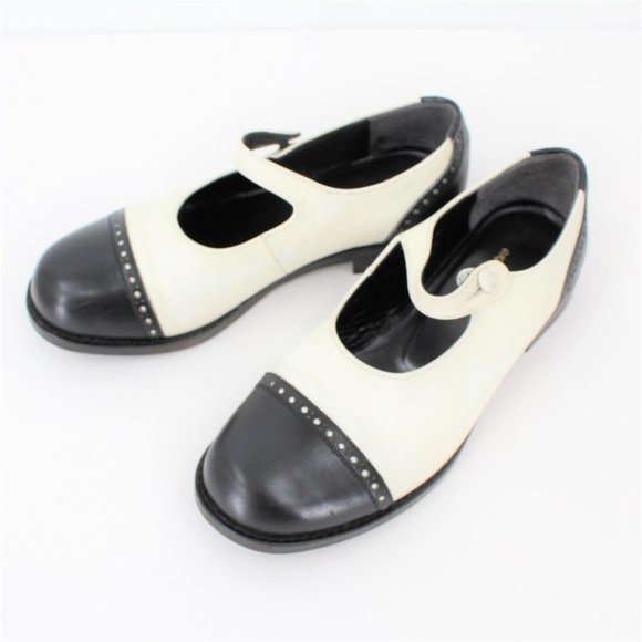 SOLD*************Comme Des Garcons Shoes Black White Mary Janes - Picture 12 of 16